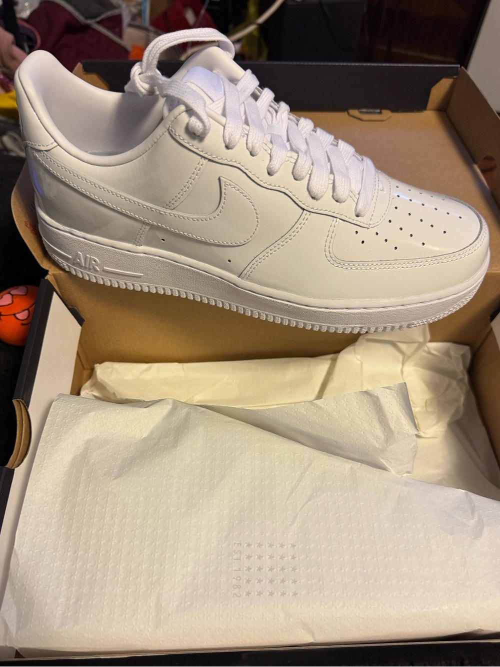 Nike Men's All-White Low-Top Leather Sneakers